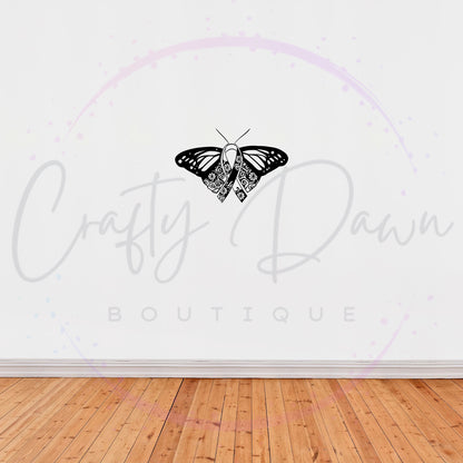 Ribbon Butterfly Decal