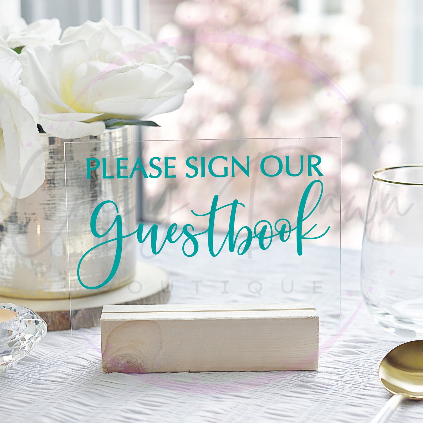 Please Sign Our Guestbook 2 Acrylic Wedding Sign