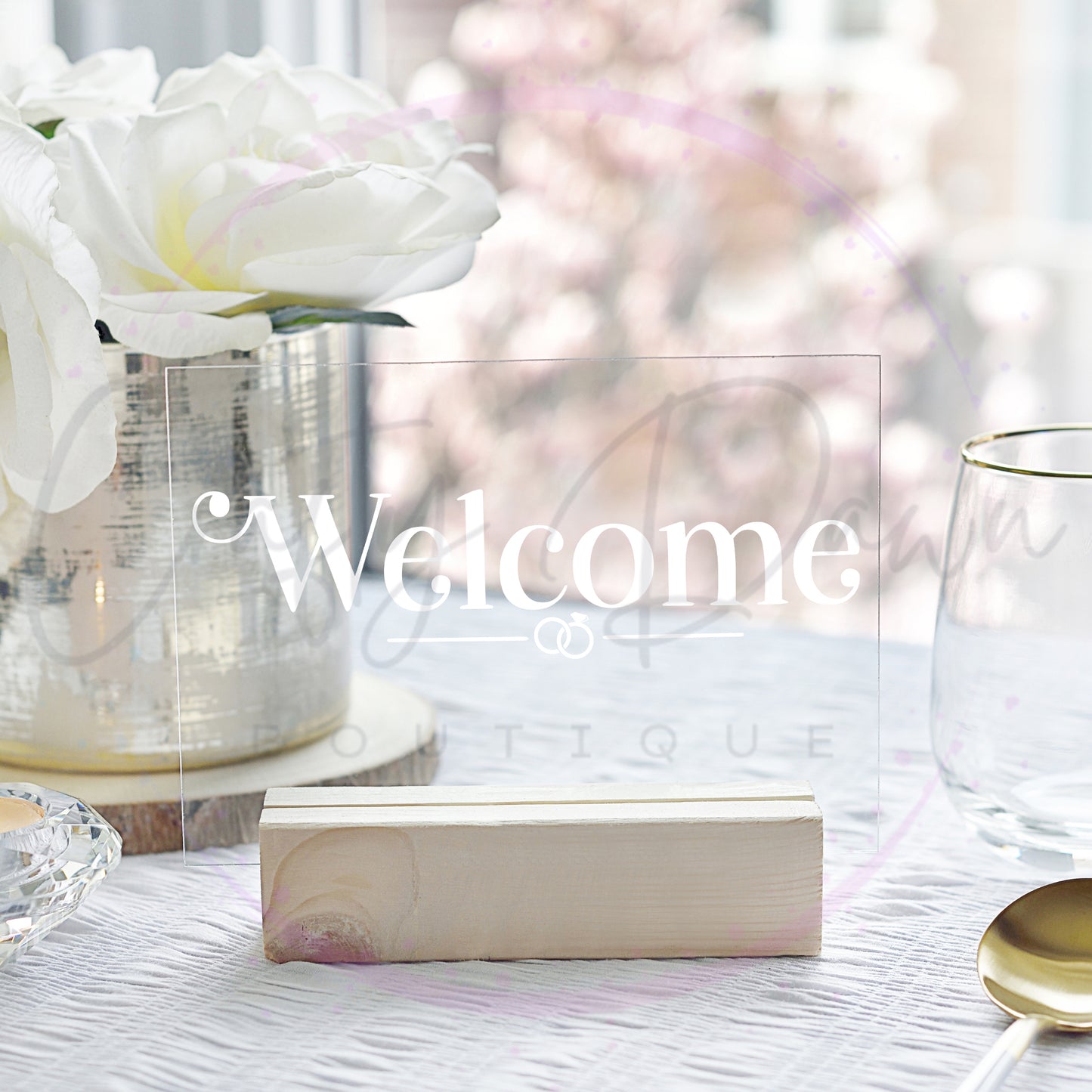 Welcome Acrylic Wedding Sign