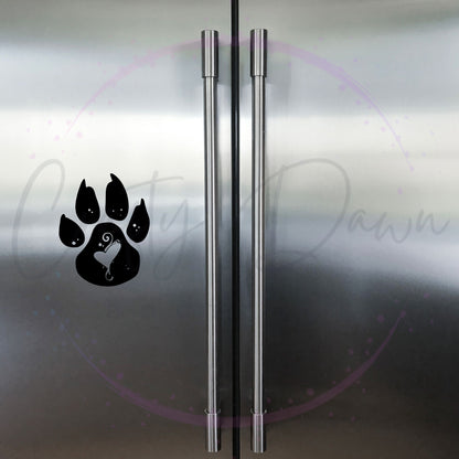 Paw Heart Decal