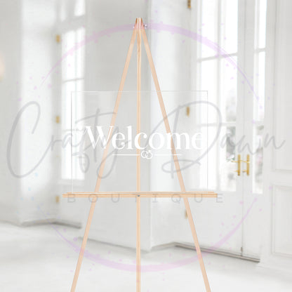 Welcome Acrylic Wedding Sign