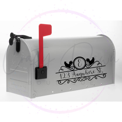 Rooster Mailbox Decal