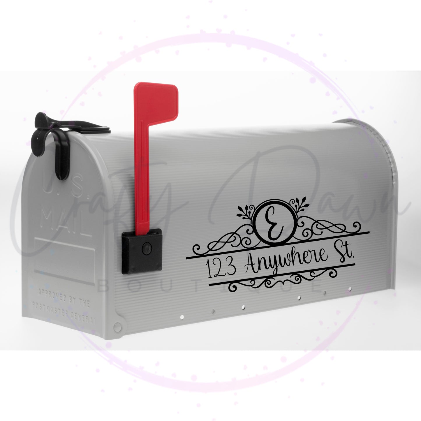 Monogram Mailbox Decal