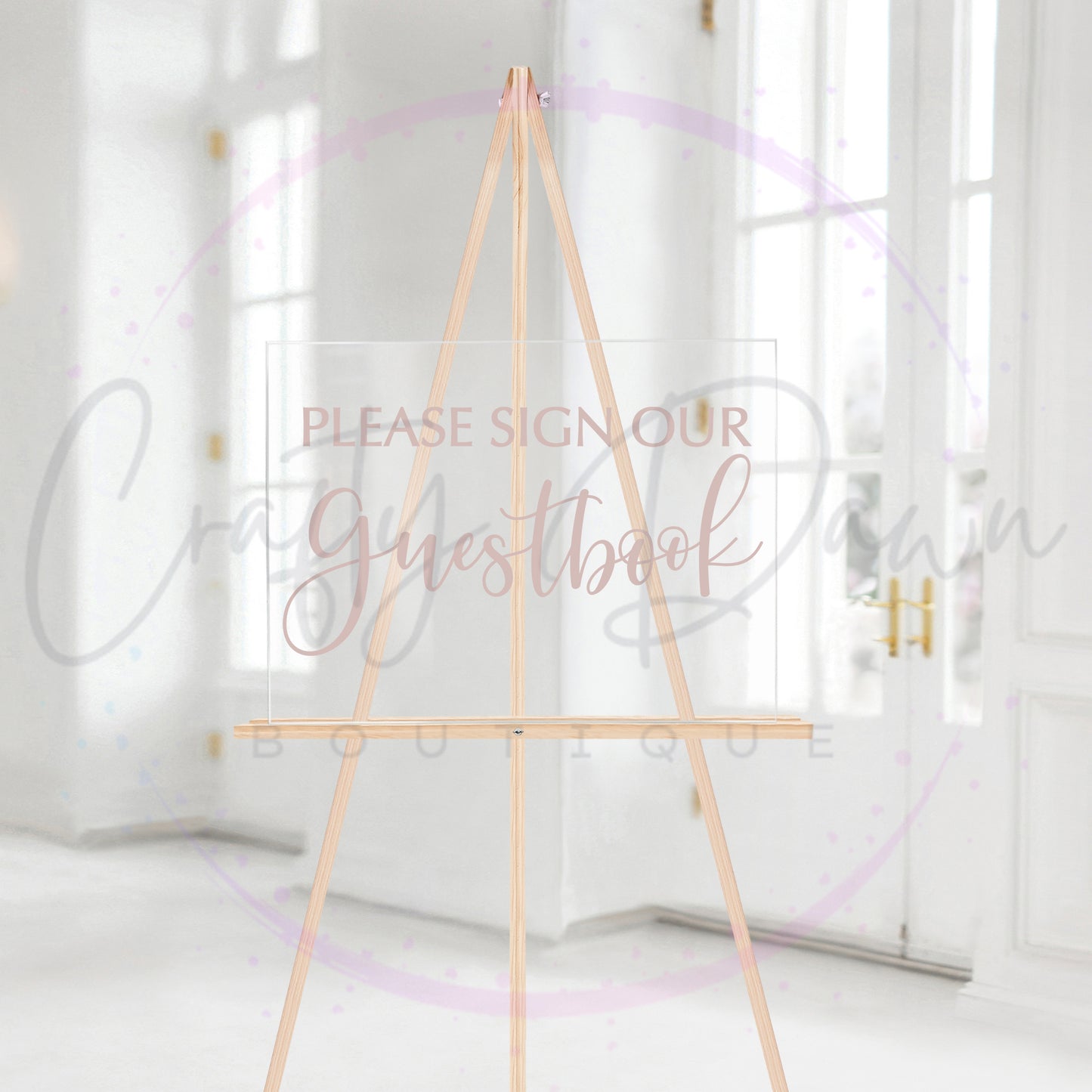 Please Sign Our Guestbook 2 Acrylic Wedding Sign