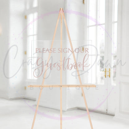 Please Sign Our Guestbook 2 Acrylic Wedding Sign