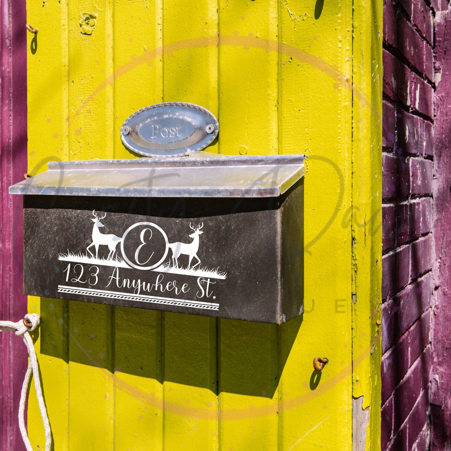 Deer Mailbox Decal