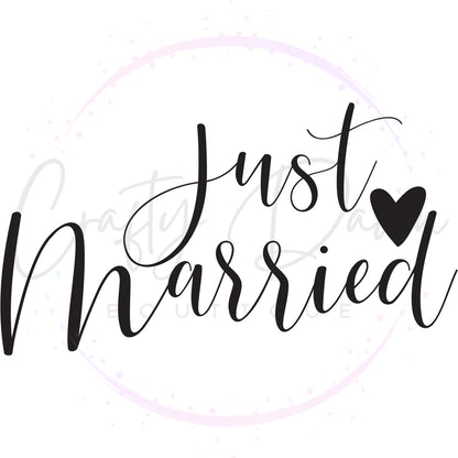 Just Married Acrylic Wedding Sign