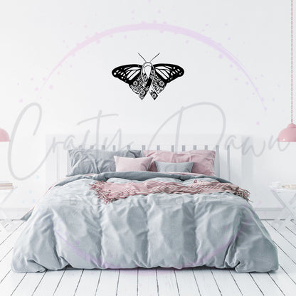 Ribbon Butterfly Decal