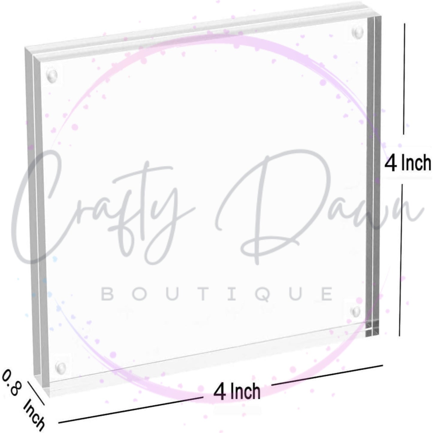 Custom Engraved Acrylic Block Photo