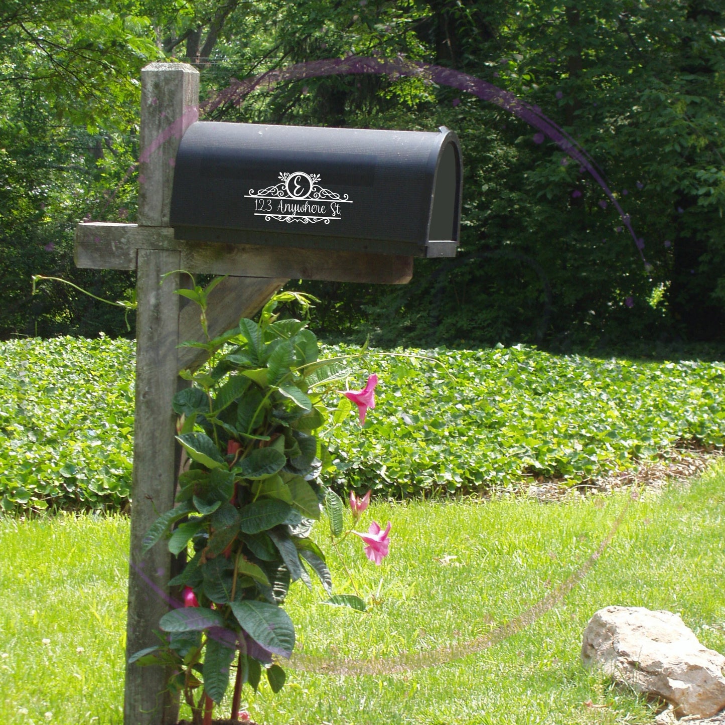 Monogram Mailbox Decal