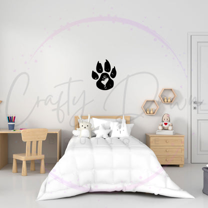 Paw Heart Decal