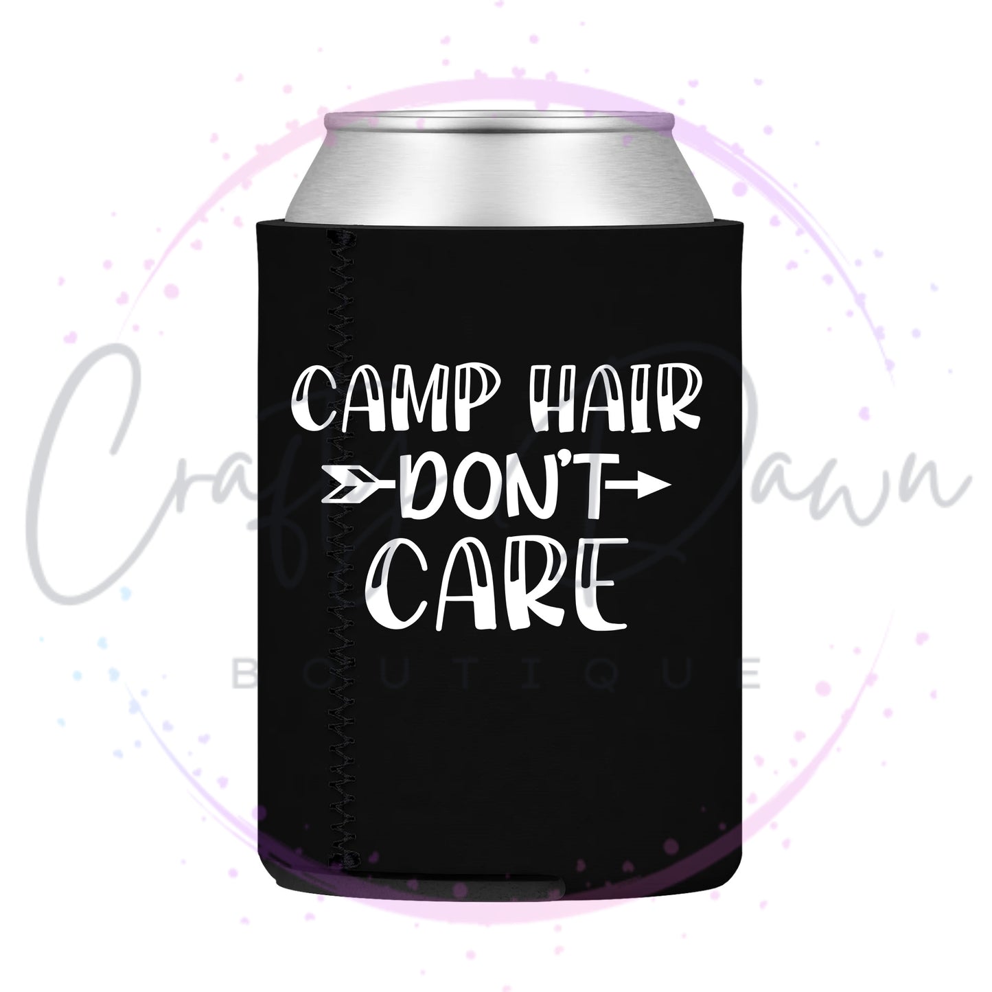 Camp Hair Don't Care Can Cooler