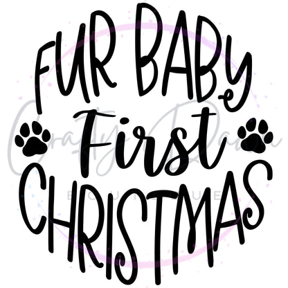 Fur Baby First Christmas Engraved Acrylic Ornament RTS