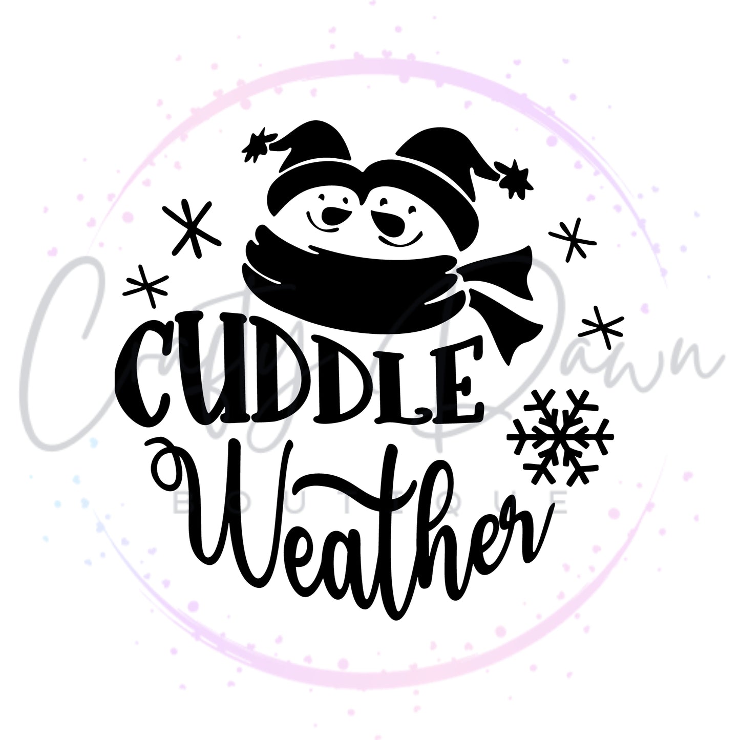 Cuddle Weather Engraved Acrylic Ornament