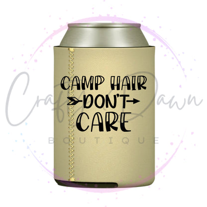 Camp Hair Don't Care Can Cooler