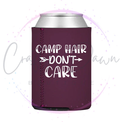 Camp Hair Don't Care Can Cooler