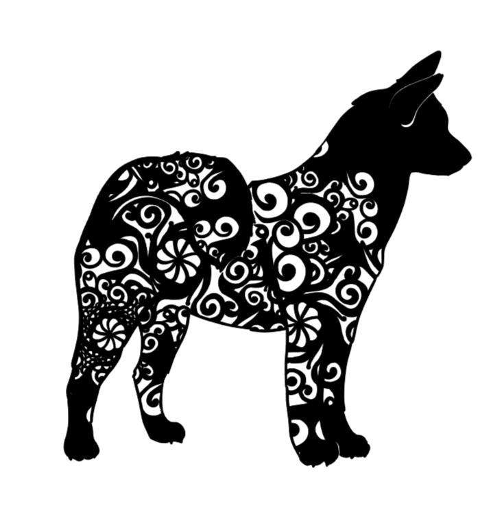 Akita Mandala Decal 3