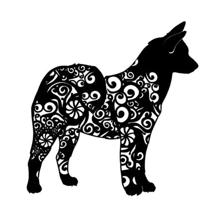 Akita Mandala Decal 3