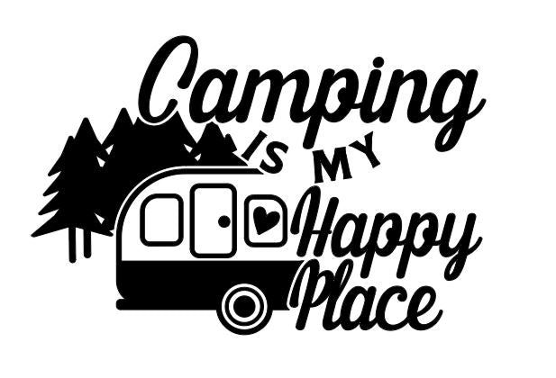 Camping Is My Happy Place Decal