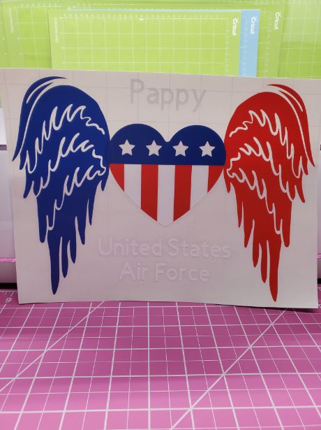 American Flag Wings Decal