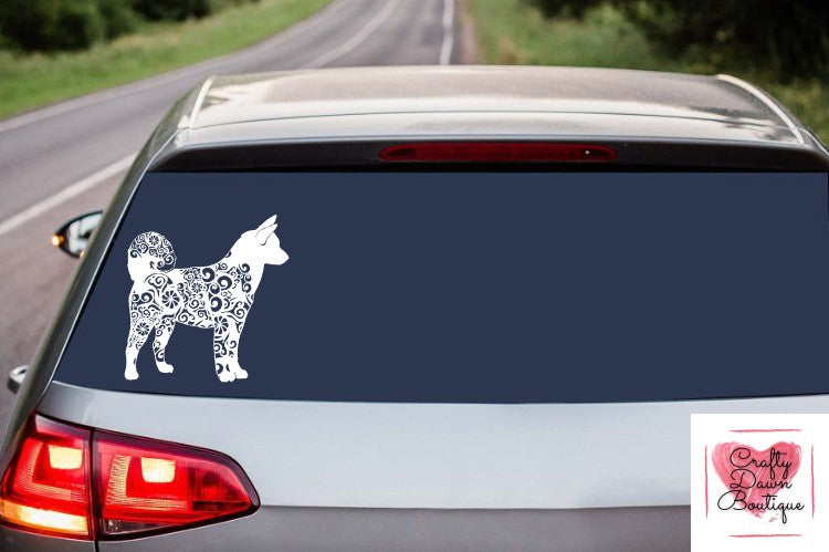 Akita Mandala Decal 2