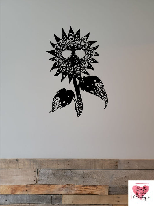 Cool Sunflower Mandala Decal