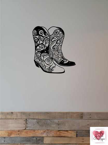 Cowboy Boots Mandala Decal